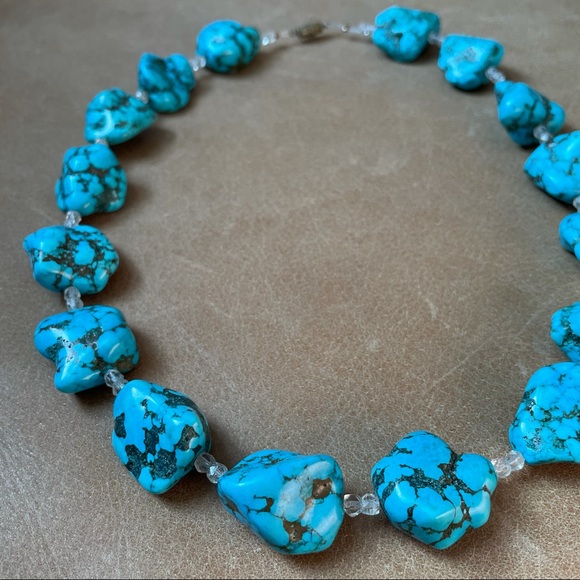 Turquoise beaded vintage necklace - Picture 3 of 4